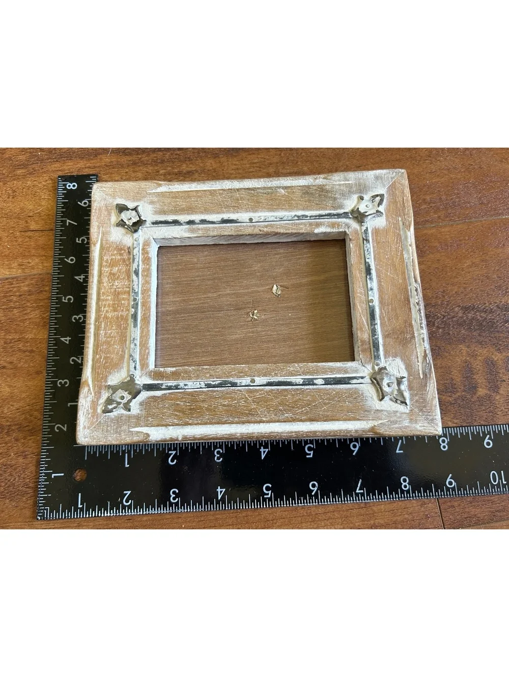 Rustic Wooden Picture Frame with Distressed Finish